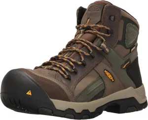 KEEN Utility Men's Davenport Mid Height Leather Composite Toe Waterproof Work Boot