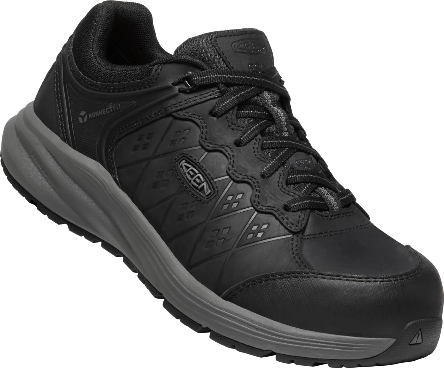 KEEN Utility Men's Vista Energy  Low Composite Toe ESD Leather Industrial Work Shoe 11 Black/Gun Metal