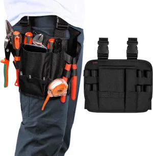 KENOBEE Tool Pouch Holster with Belt Clip Around Your Leg, Electrician Multifunctional Repair Bag, Utility Mini Organizer for Automotive Craftsman Carpenter Construction