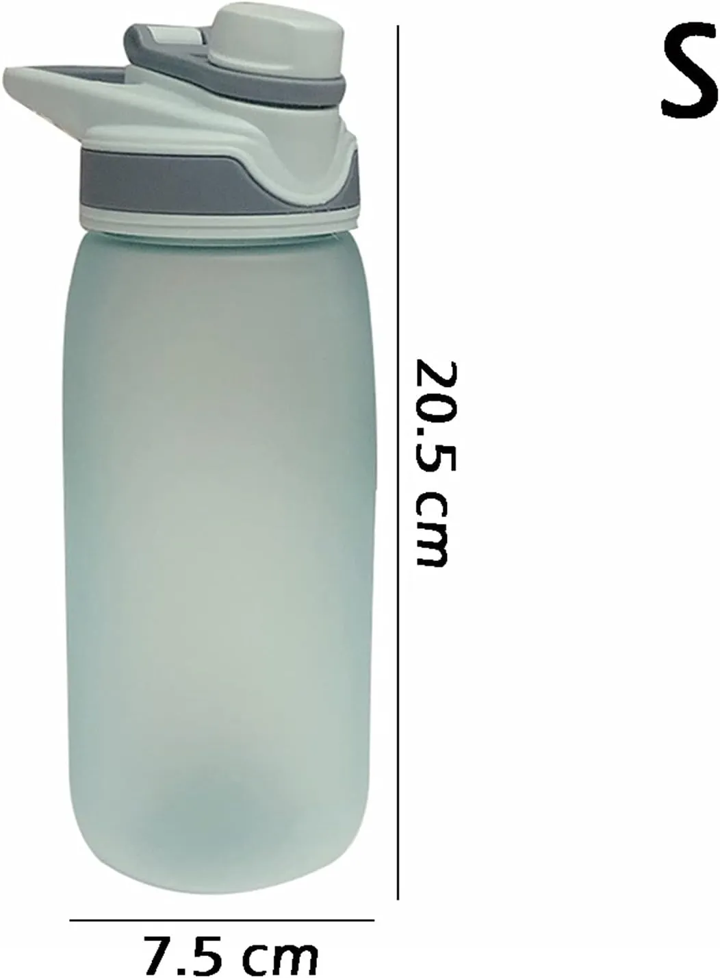 kettles Large Frosted Water Bottles Fast Flow BPA Free,Leak proof Sports Bottle with Built-in Handle,Portable Plastic Cups,Students canteen(A,Small)
