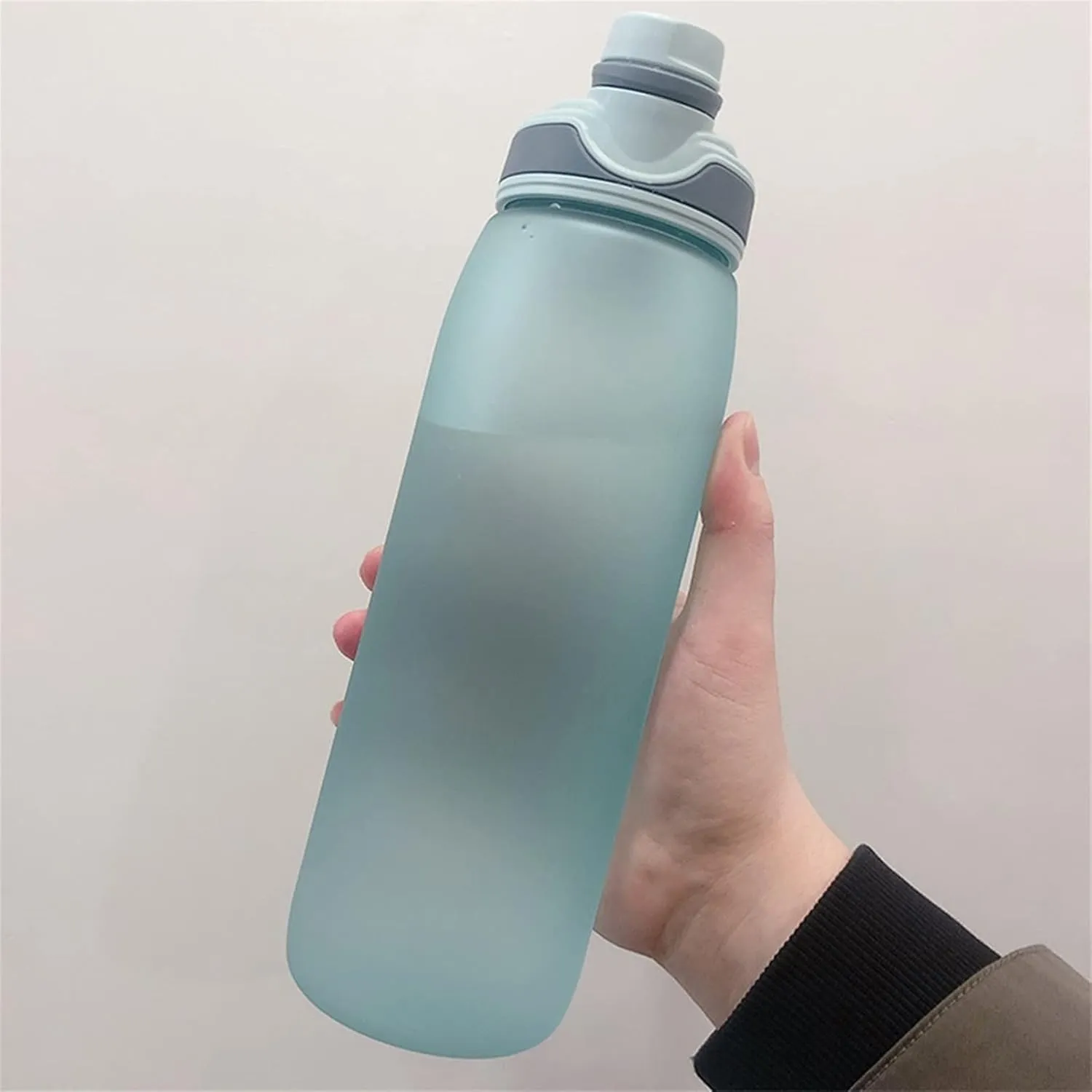 kettles Large Frosted Water Bottles Fast Flow BPA Free,Leak proof Sports Bottle with Built-in Handle,Portable Plastic Cups,Students canteen(A,Small)
