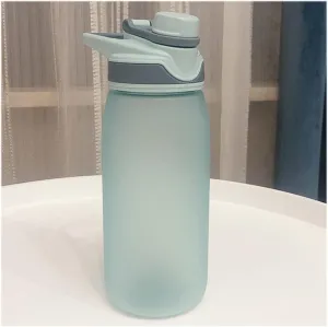 kettles Large Frosted Water Bottles Fast Flow BPA Free,Leak proof Sports Bottle with Built-in Handle,Portable Plastic Cups,Students canteen(A,Small)