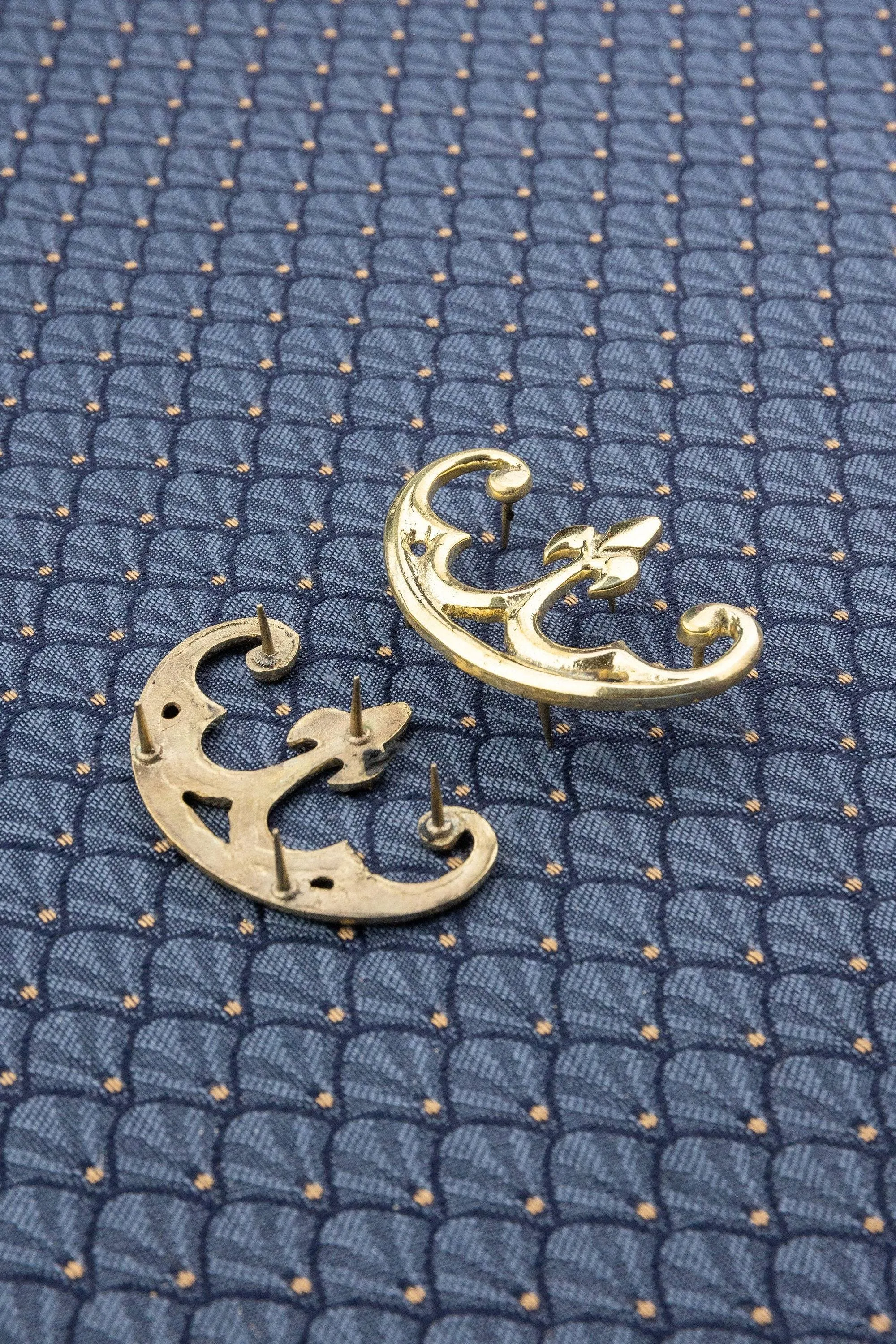 Kidney Purse Fittings in Silver and Gold (pair)