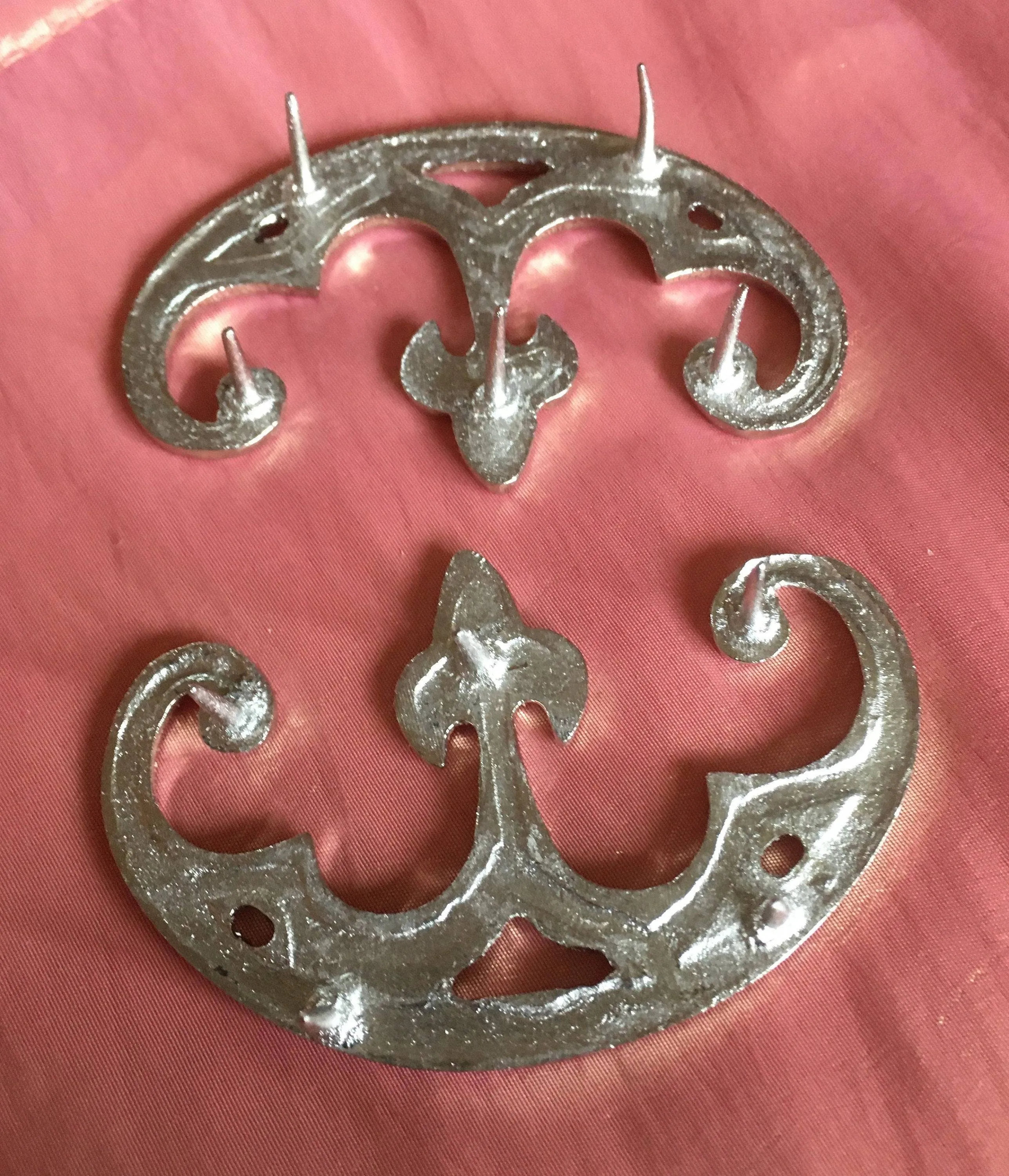Kidney Purse Fittings in Silver and Gold (pair)