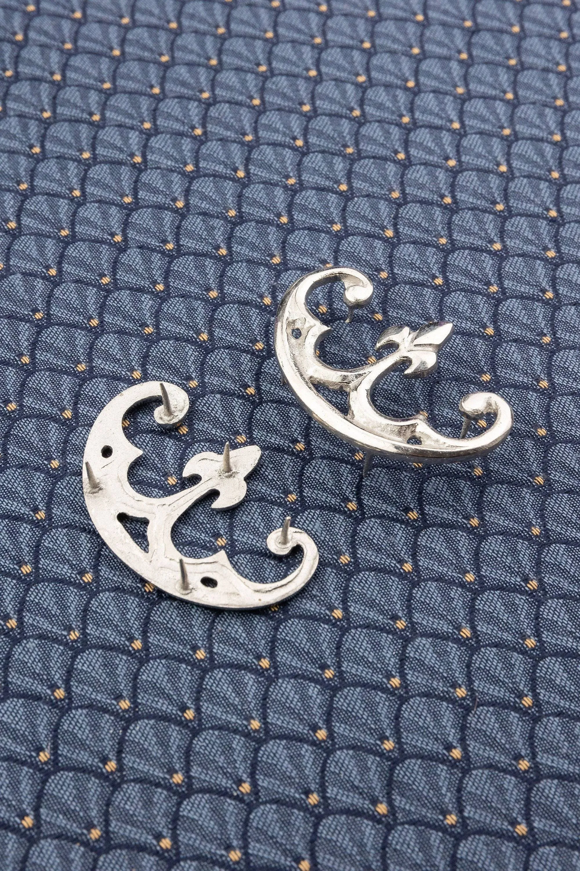 Kidney Purse Fittings in Silver and Gold (pair)