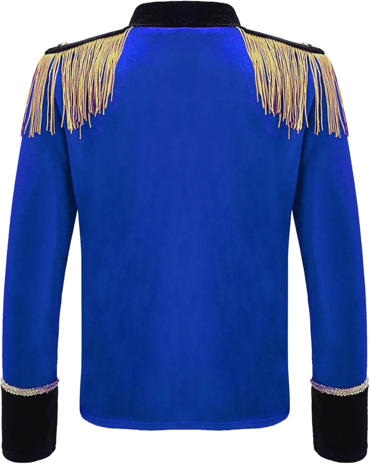 Kids Boys Drum Major Costume Children's Marching Band Uniform Long Sleeve Tassels Jacket