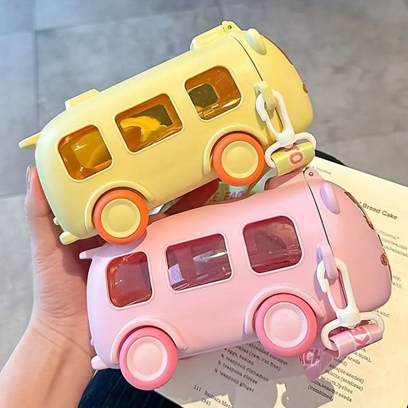 Kids Bus Design Shatterproof Water Bottle
