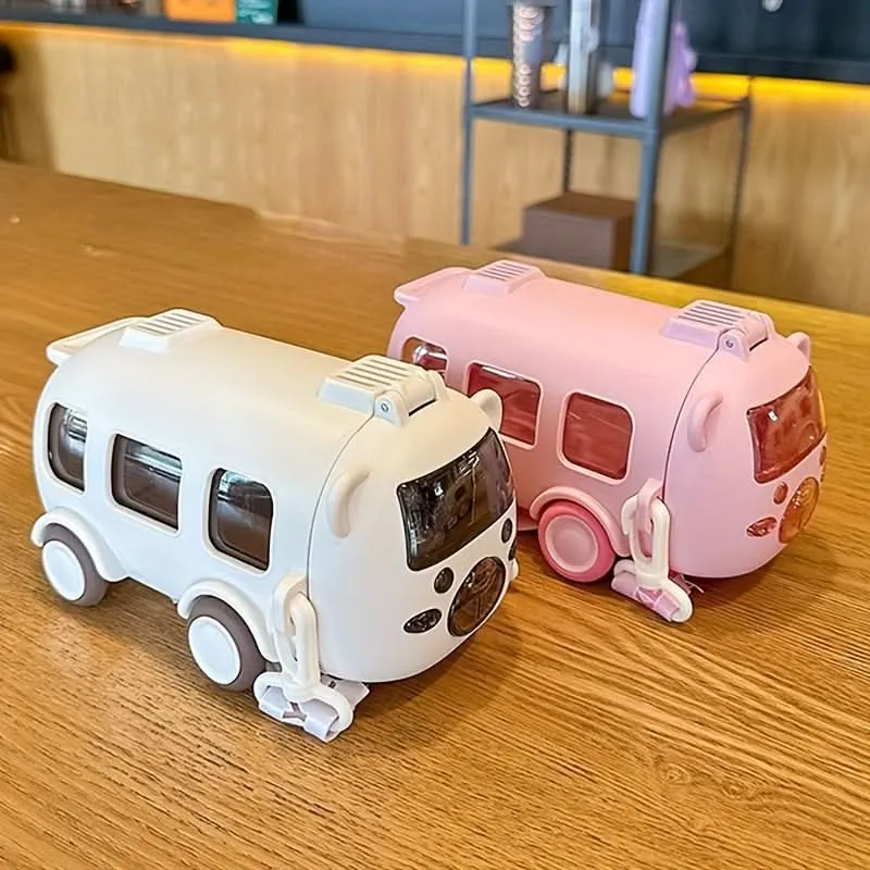 Kids Bus Design Shatterproof Water Bottle