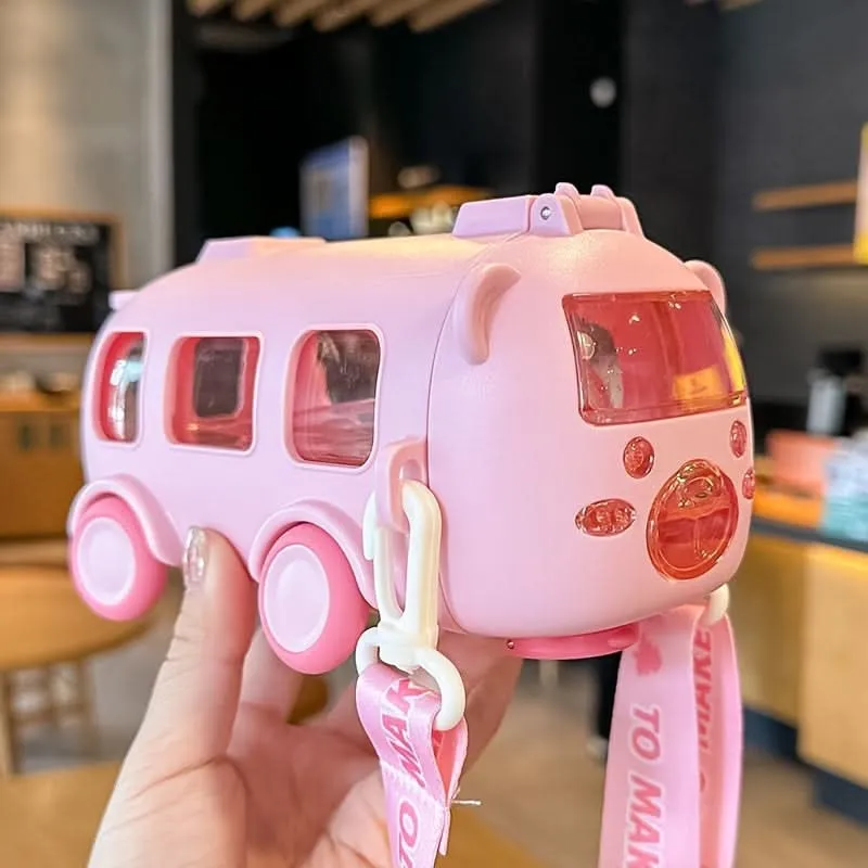 Kids Bus Design Shatterproof Water Bottle