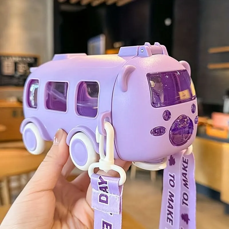 Kids Bus Design Shatterproof Water Bottle