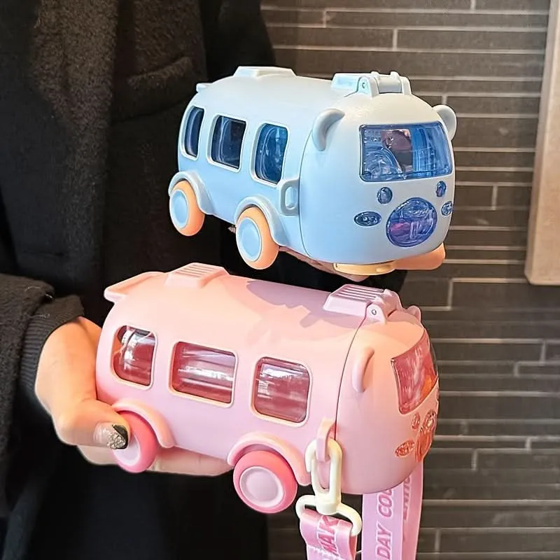 Kids Bus Design Shatterproof Water Bottle