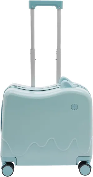Kids Ride on Suitcase with Spinner Wheels, Luggage With Lock for Girls and Boys, Toddler Ride on Luggage for Study Tours, Outings, Trips (Sky Blue)