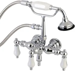 Kingston Brass AE22T1 Aqua Vintage Clawfoot Tub Faucet, 3-3/8", Polished Chrome
