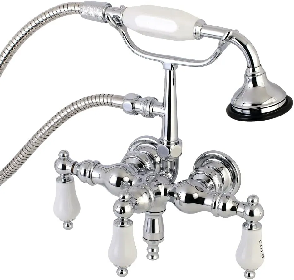 Kingston Brass AE22T1 Aqua Vintage Clawfoot Tub Faucet, 3-3/8", Polished Chrome