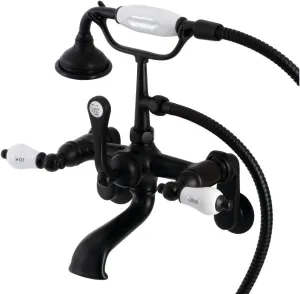 Kingston Brass AE53T0 Aqua Vintage Clawfoot Tub Faucet, 13.25 x 7.06 x 11.5, Matte Black