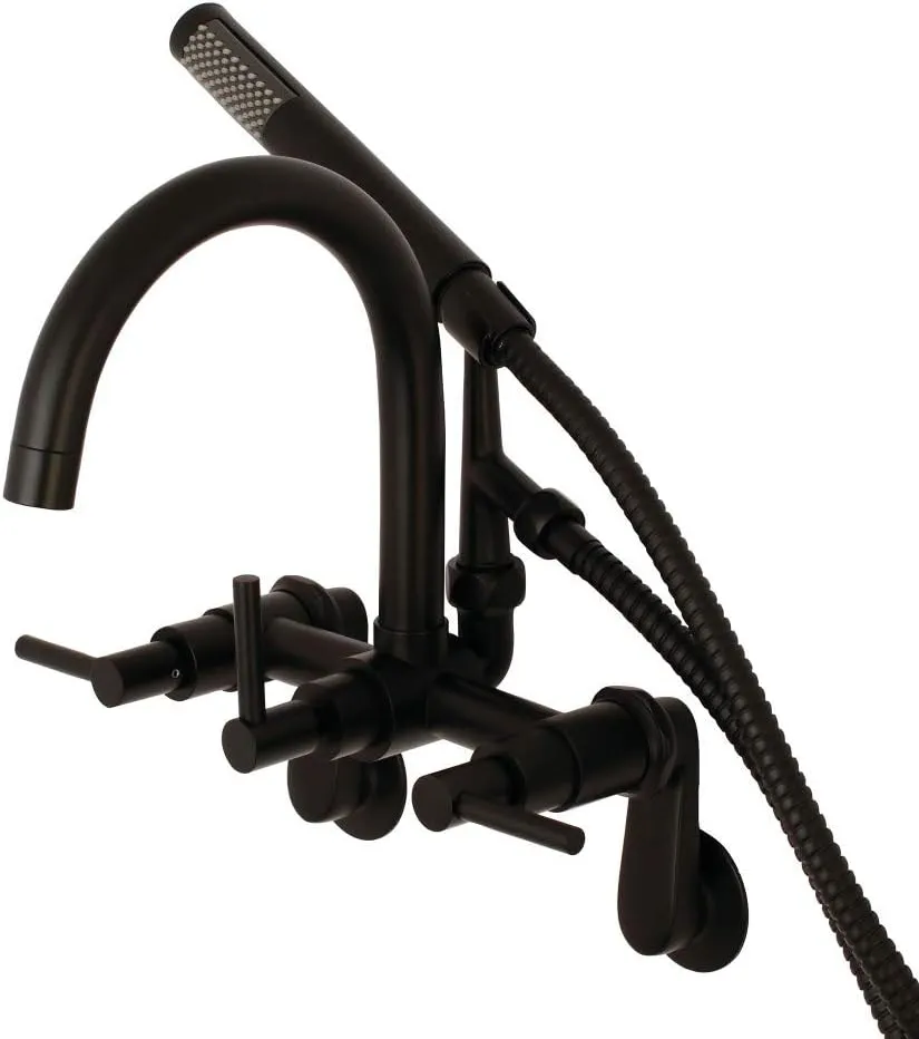 Kingston Brass AE8150DL Concord Clawfoot Tub Faucet, 8.31 x 6.94 x 11.94, Matte Black