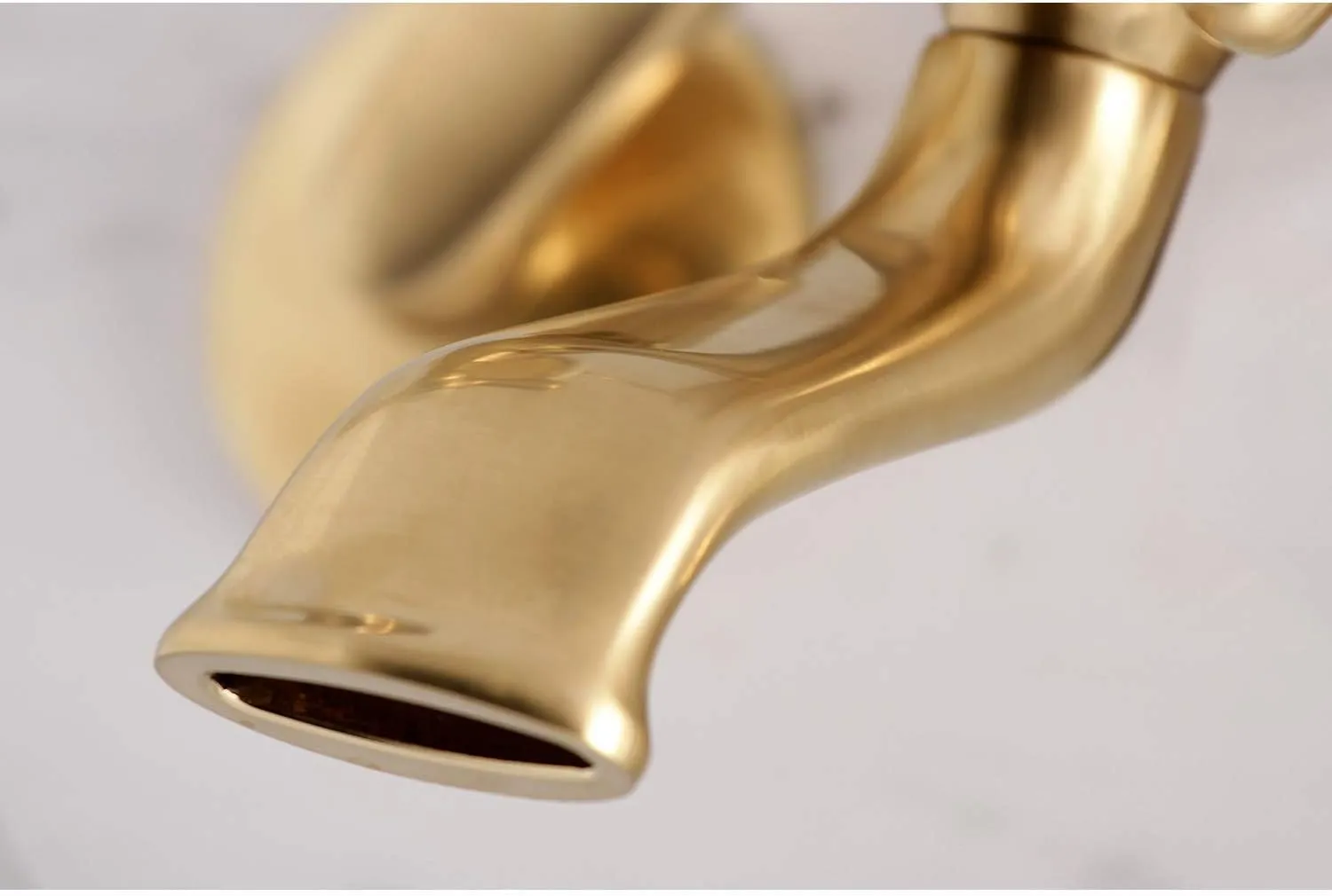 Kingston Brass KS265SB Tub Wall Mount Clawfoot Tub Faucet with Hand Shower, Brushed Brass