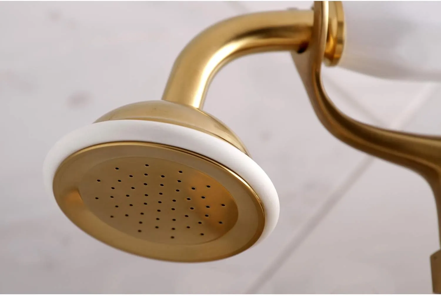 Kingston Brass KS265SB Tub Wall Mount Clawfoot Tub Faucet with Hand Shower, Brushed Brass