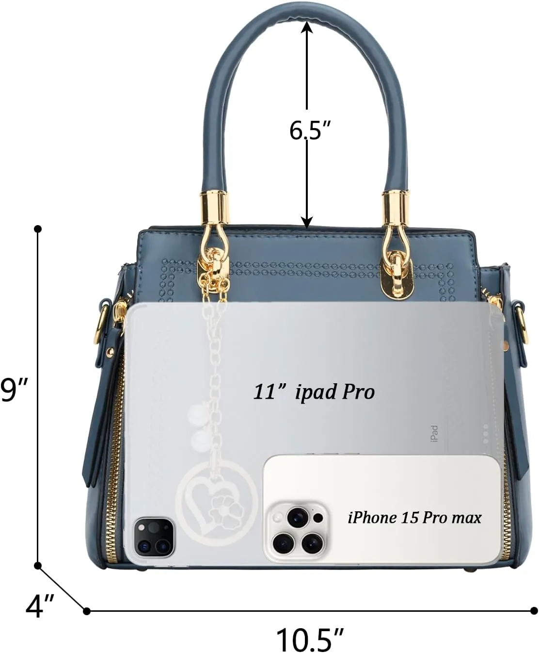 KKXIU Stylish Women Satchel Purses and Handbags Vegan Leather Top Handle Shoulder Crossbody Bag