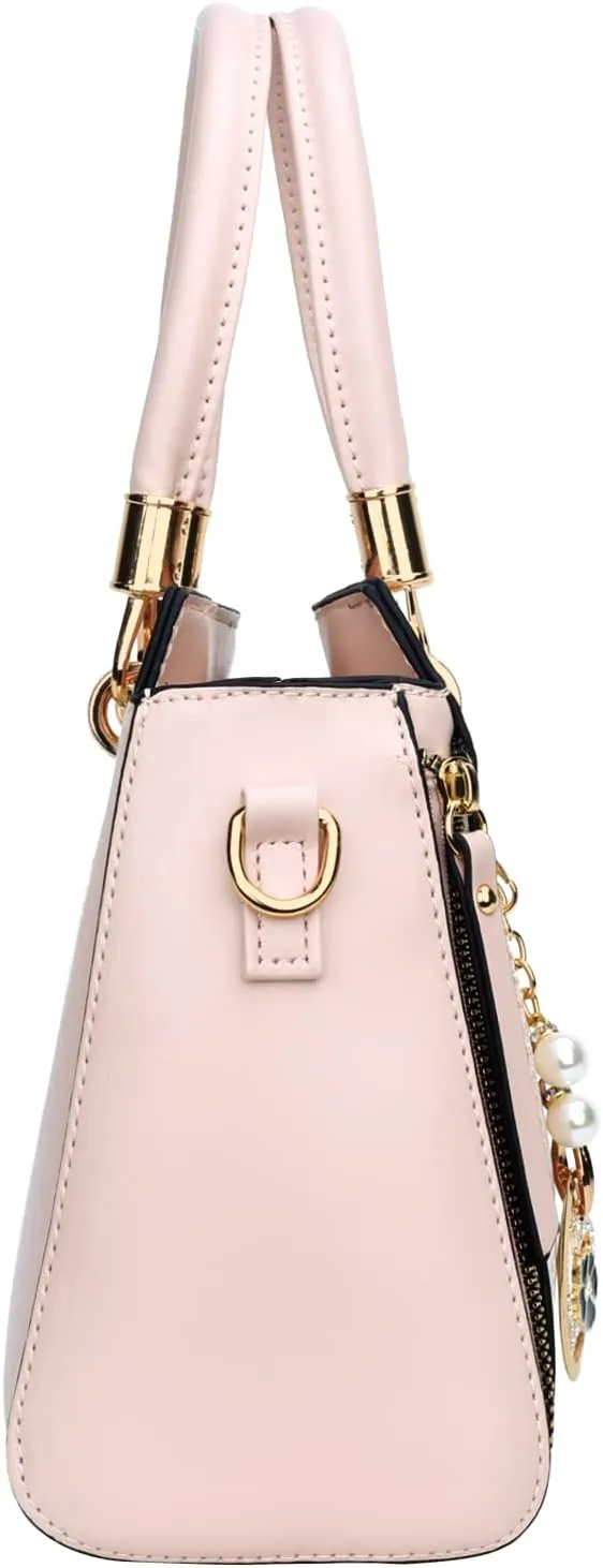 KKXIU Stylish Women Satchel Purses and Handbags Vegan Leather Top Handle Shoulder Crossbody Bag
