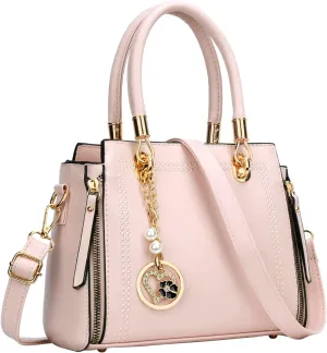 KKXIU Stylish Women Satchel Purses and Handbags Vegan Leather Top Handle Shoulder Crossbody Bag
