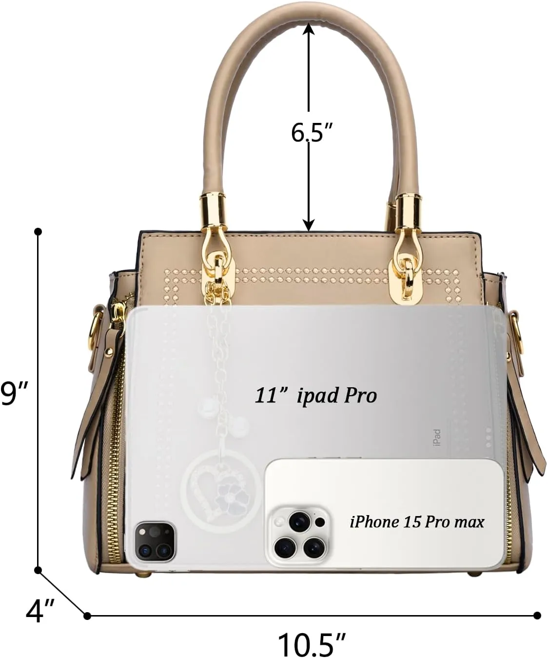 KKXIU Stylish Women Satchel Purses and Handbags Vegan Leather Top Handle Shoulder Crossbody Bag