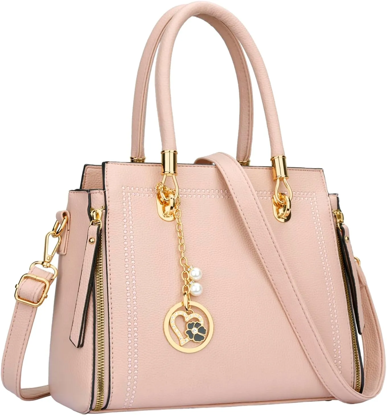KKXIU Stylish Women Satchel Purses and Handbags Vegan Leather Top Handle Shoulder Crossbody Bag