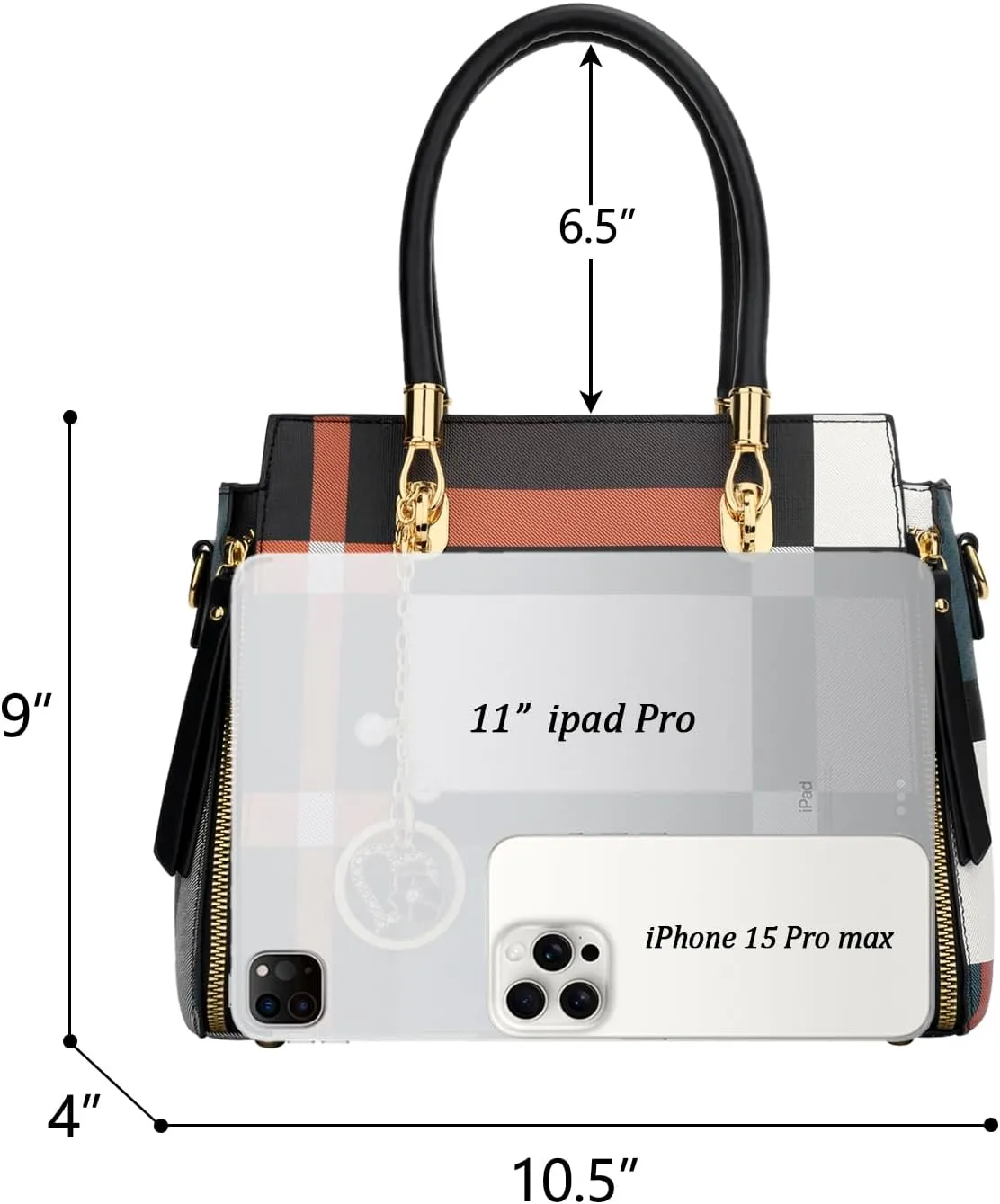 KKXIU Stylish Women Satchel Purses and Handbags Vegan Leather Top Handle Shoulder Crossbody Bag