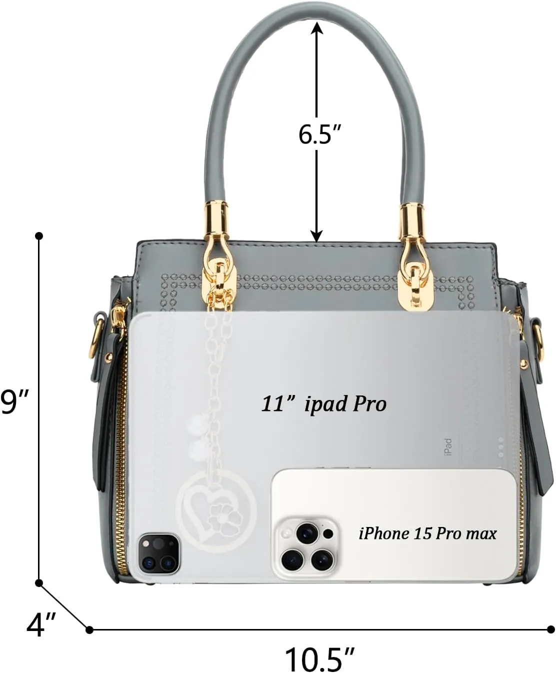 KKXIU Stylish Women Satchel Purses and Handbags Vegan Leather Top Handle Shoulder Crossbody Bag