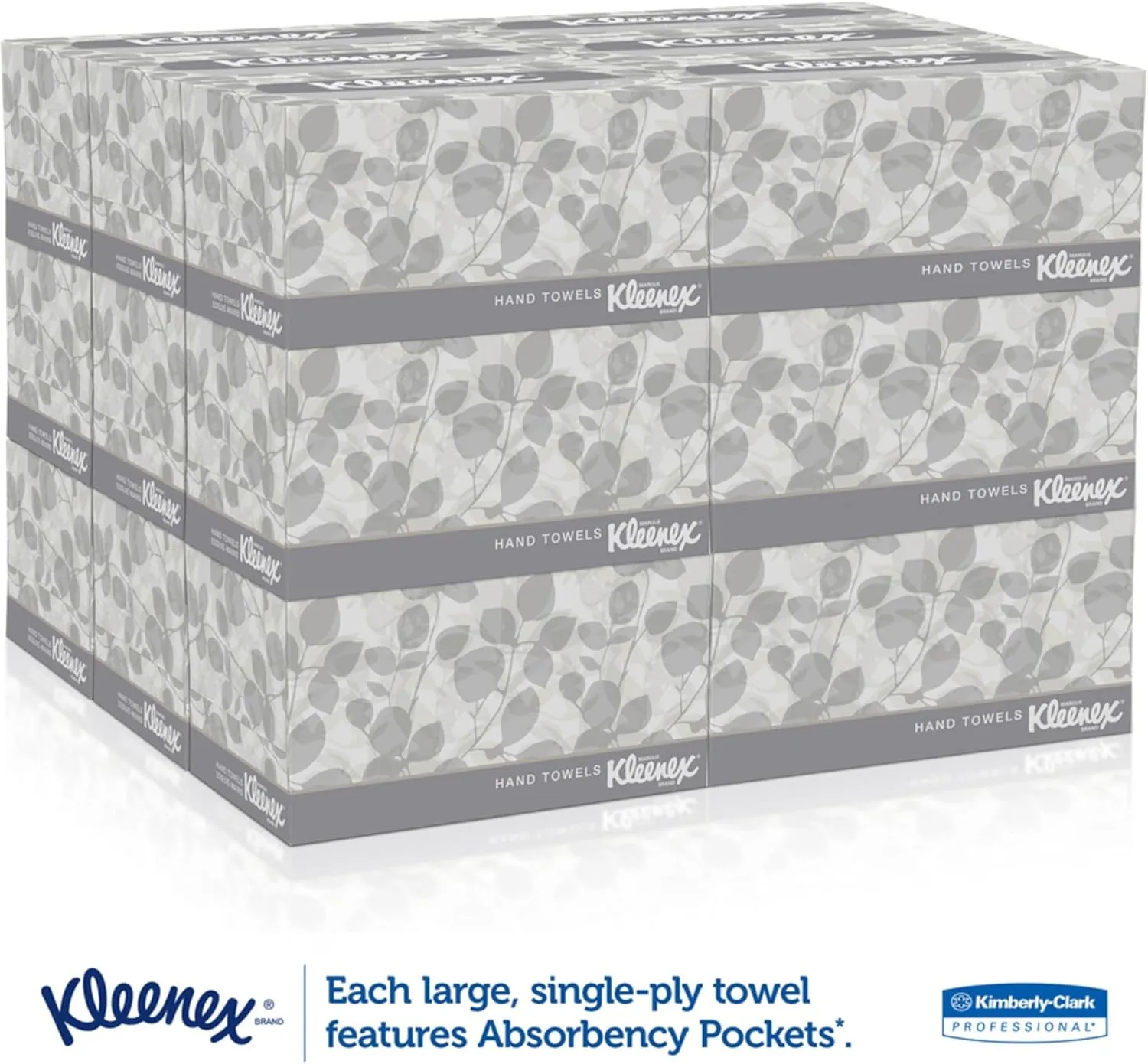 KLEENEX Pop-Up Box Hand Towels, Paper, 9 x 10-1/2, 120/pack