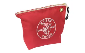 Klein Canvas Red Zipper Pouch Bag
