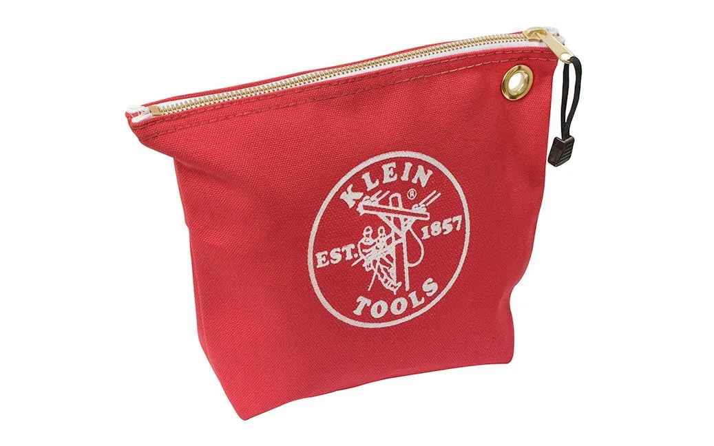 Klein Canvas Red Zipper Pouch Bag