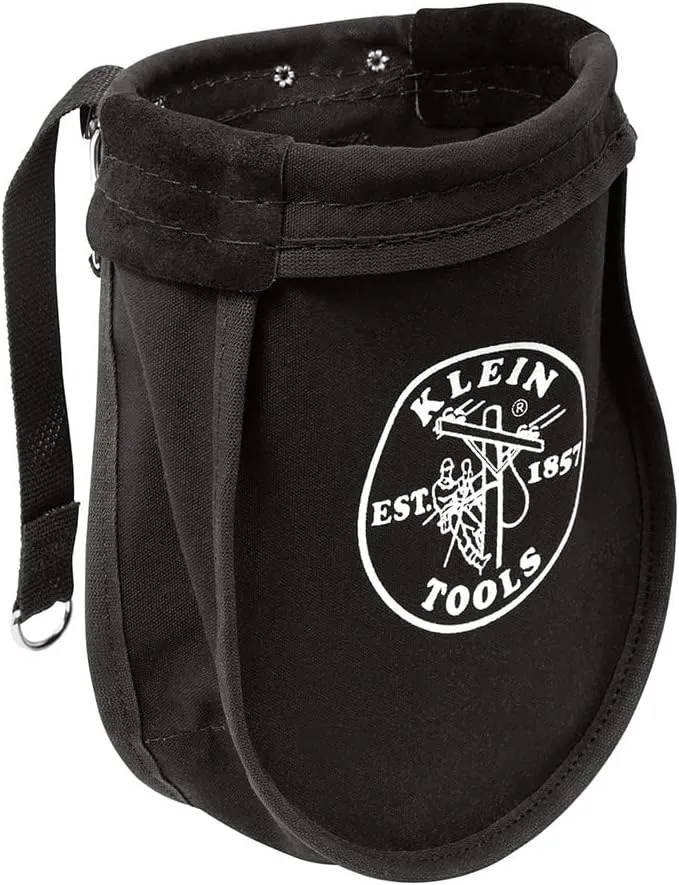 Klein Tools 51A Tool Pouch, Utility Pouch for Carrying Nuts and Bolts, with Interior Pocket, No. 10 Canvas, 9 x 3.5 x 10-Inch