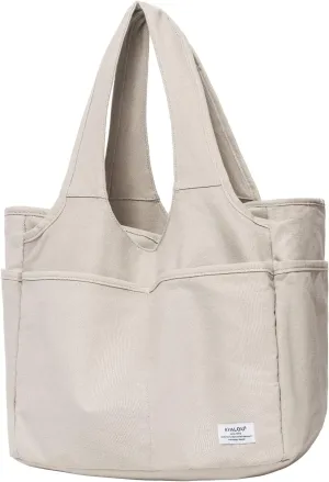 KYALOU Utility Large Tote Bag, Women Casual Shoulder Bags for Work Gym Beach Travel Shopping Grocery College
