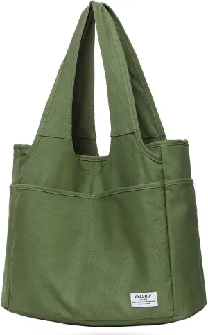 KYALOU Utility Large Tote Bag, Women Casual Shoulder Bags for Work Gym Beach Travel Shopping Grocery College