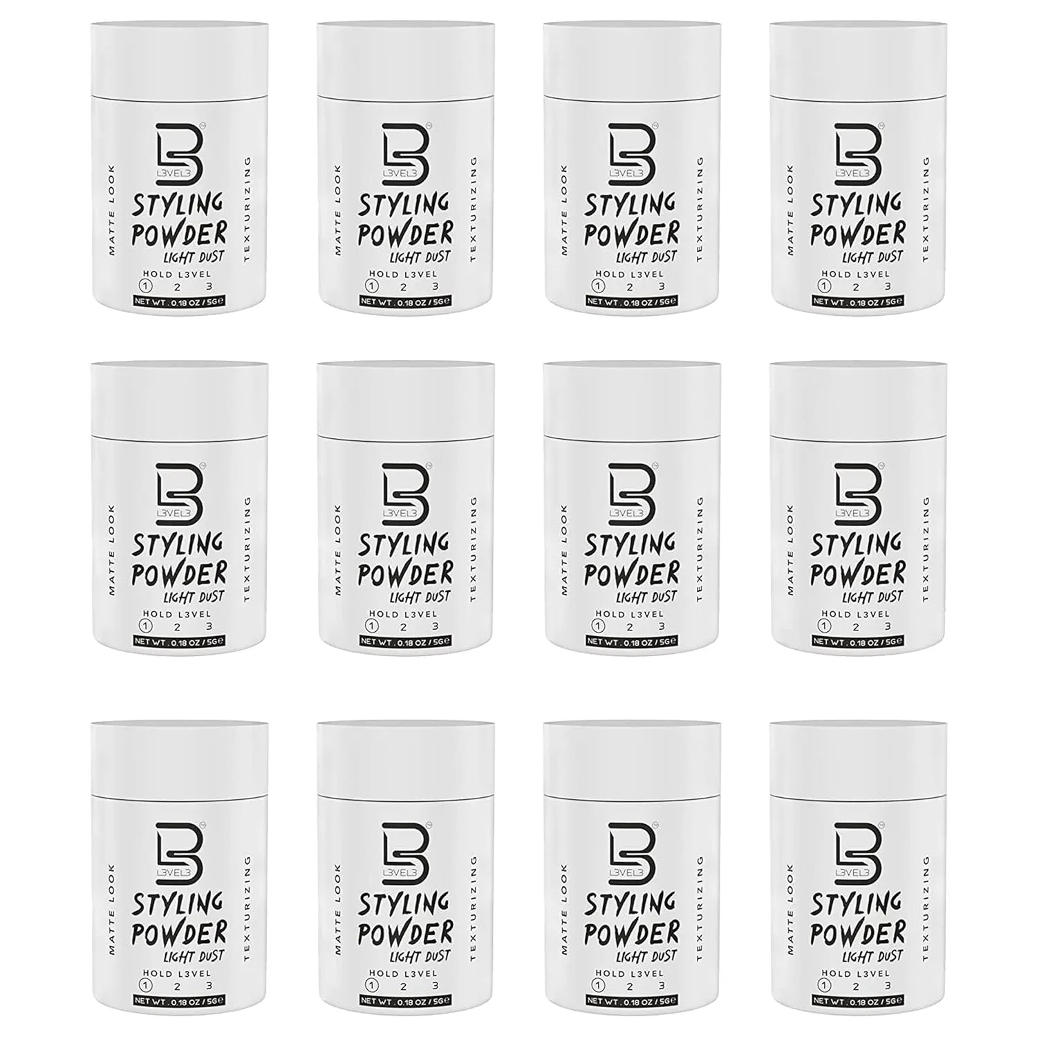 L3 Level 3 Travel Styling Powder - Small 0.18 oz for Travel - Natural Look Mens Powder - Sample Styling Powder