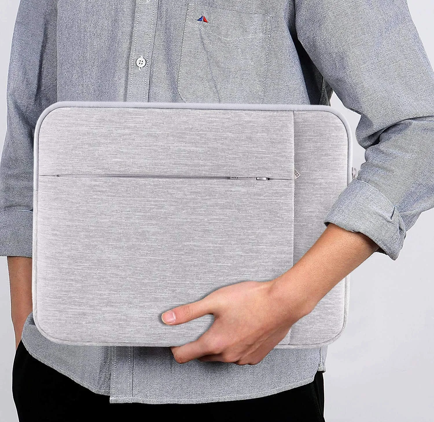 Lacdo 13 inch Laptop Sleeve Case for 13 inch New MacBook Air M4 A3240 2025, M3 A3113, M2 A2681, M1 A2337 | 13" MacBook Pro M2/M1 A2338 A2251 A2289 | 13" iPad Air M3 / iPad Pro M4 Computer Bag, Gray