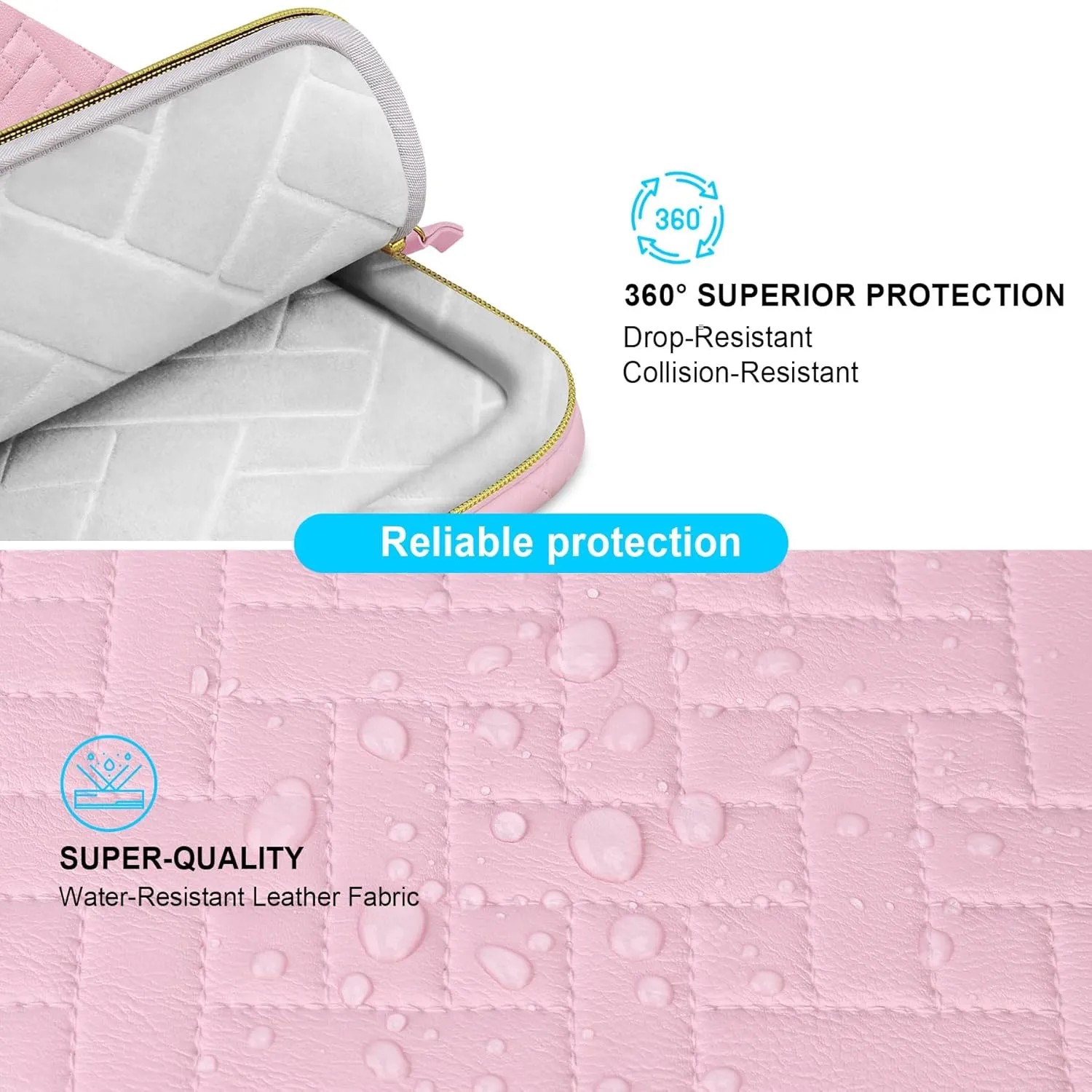 Lacdo Laptop Bag for Women, 15-15.6 inch Laptop Shoulder Bag for 15-15.6 inch Acer HP Dell ASUS Laptop, Acer Aspire, HP Pavilion, Dell Inspiron, IdeaPad,ASUS ZenBook Messenger Computer Bag,Sakura Pink