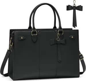 Laptop Bag for Women 15.6 Inch Laptop Tote Bag Waterproof Pu Leather Work Bag Computer Briefcase Office Teacher Handbag