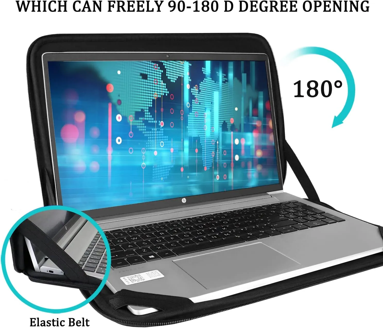 Laptop Case Sleeve 15.6 inch, Durable Shockproof Protective Computer Carrying Cover with Front Pocket, Briefcase Handbags Laptop Sleeve Bag for 15.6 inch HP, Dell, Acer, Asus, Notebook, Black