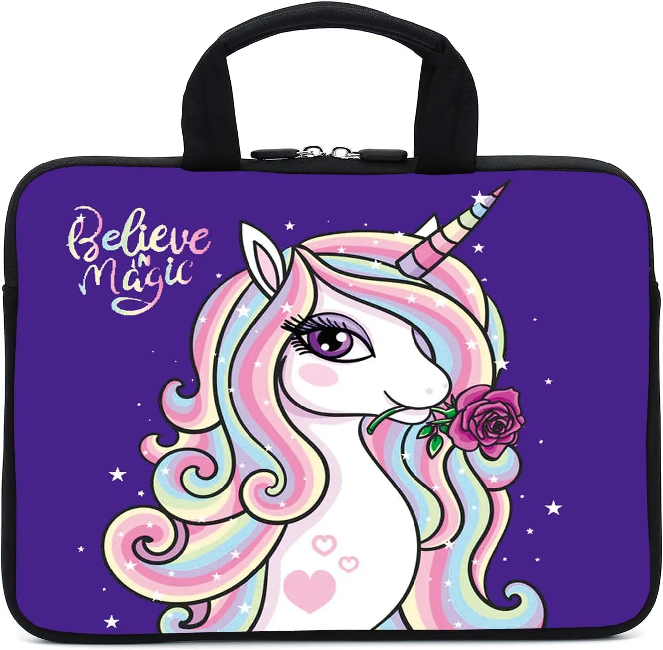 Laptop Sleeve Case 11.6" 12.1 Inch Neoprene Laptop Sleeve/Notebook Computer Pocket Case/Chromebook Case/Tablet Briefcase Carrying Bag Compatible For Men， Women ，boys， girls (cute unicorn)