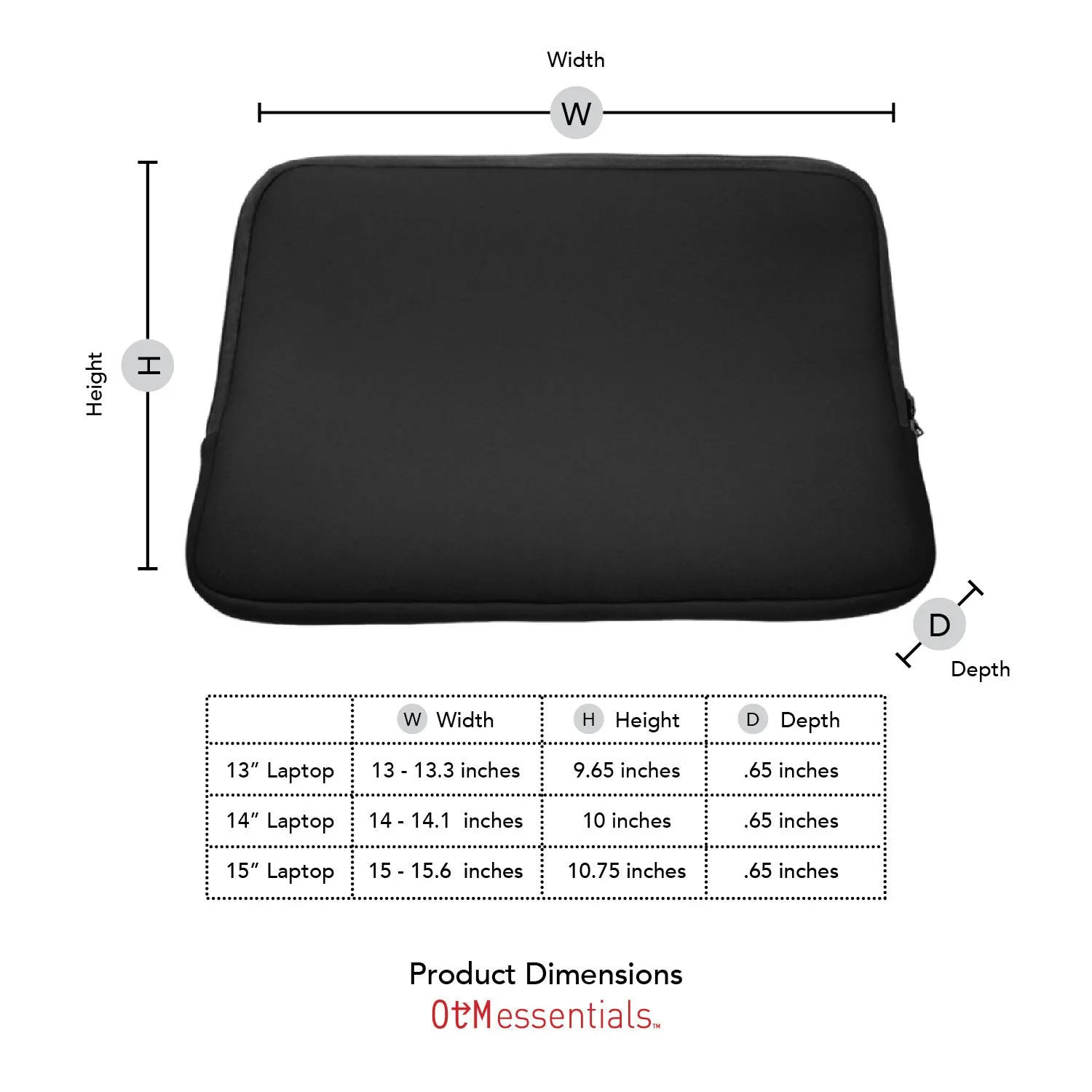 Laptop Sleeve, Neoprene, Youngstown State University