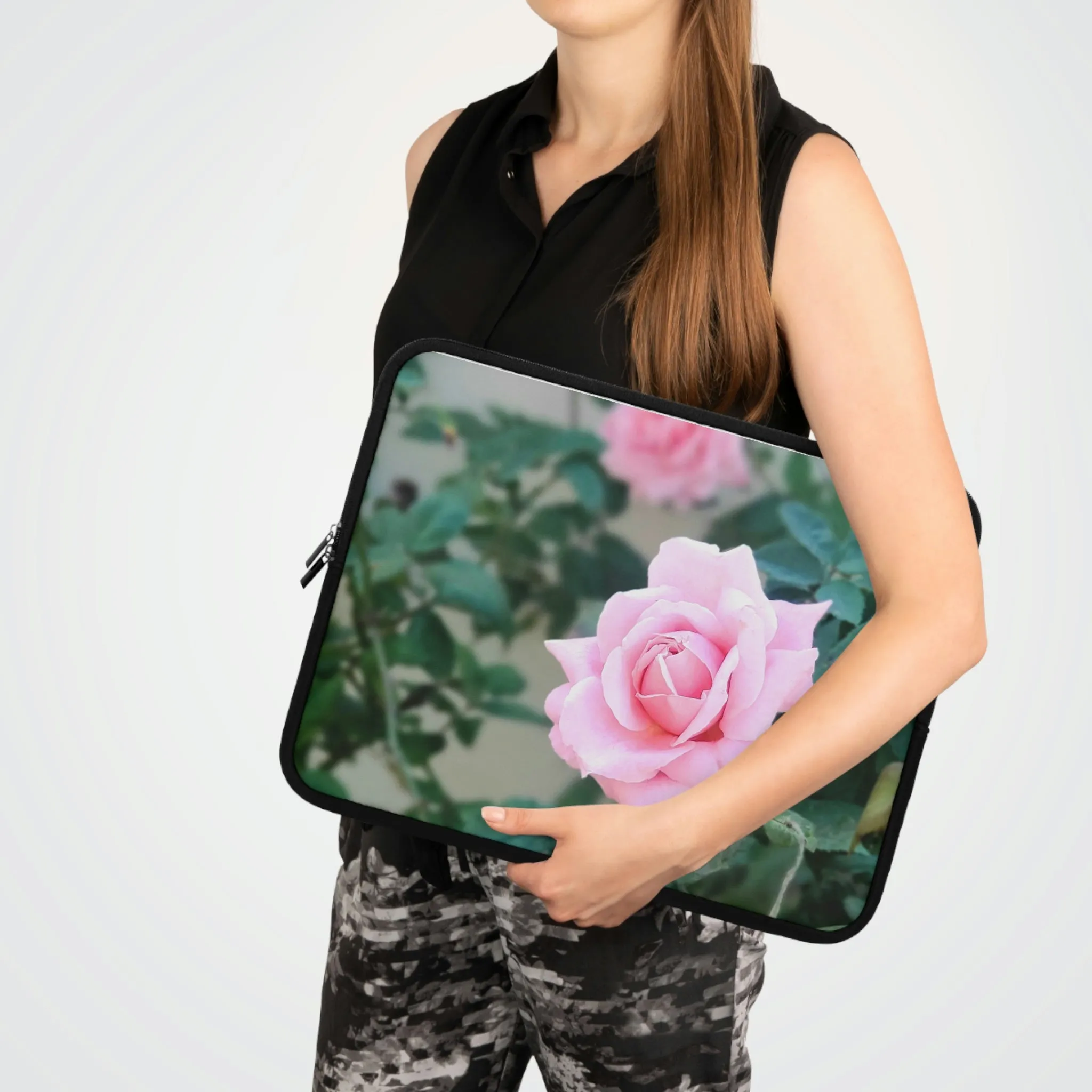Laptop Sleeve with Focus on a Rose Flower Design 7 Inch 10 Inch 13 Inch 15 Inch 17 Inch