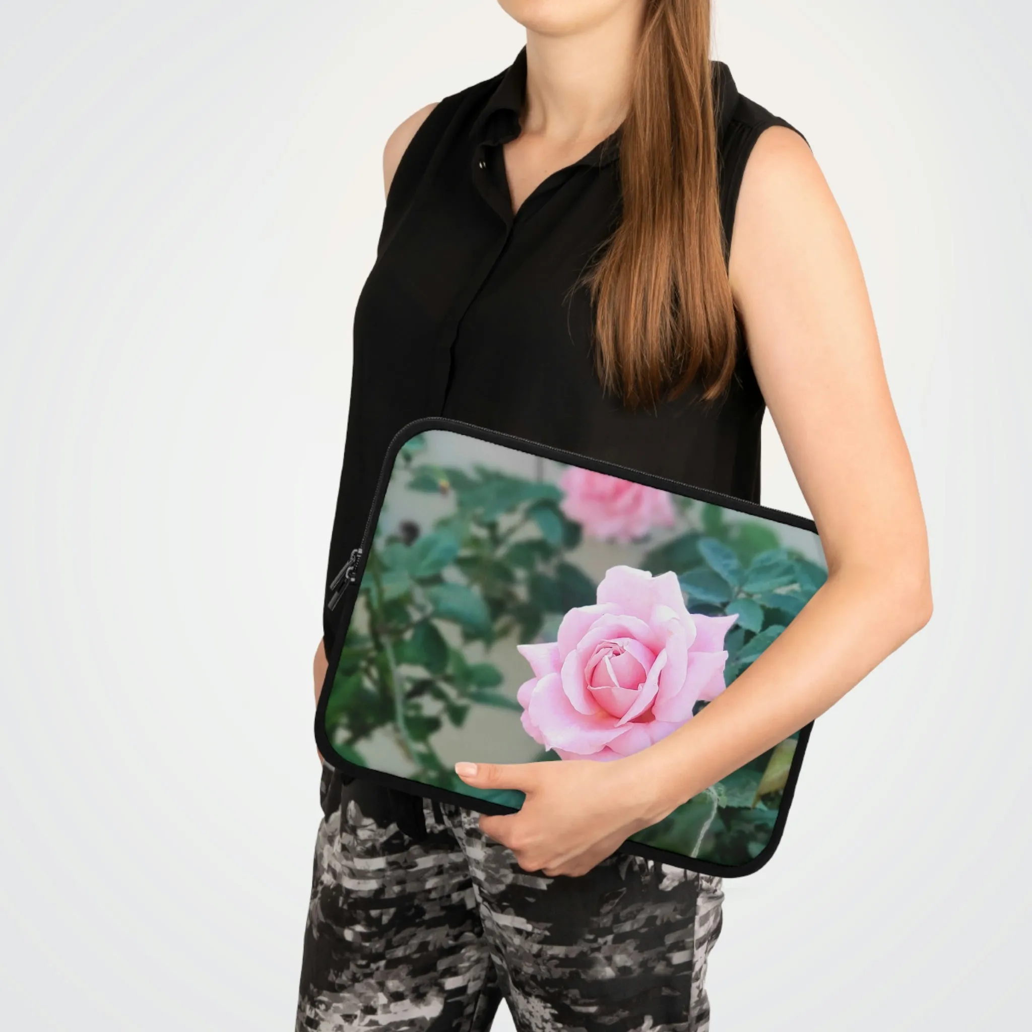 Laptop Sleeve with Focus on a Rose Flower Design 7 Inch 10 Inch 13 Inch 15 Inch 17 Inch