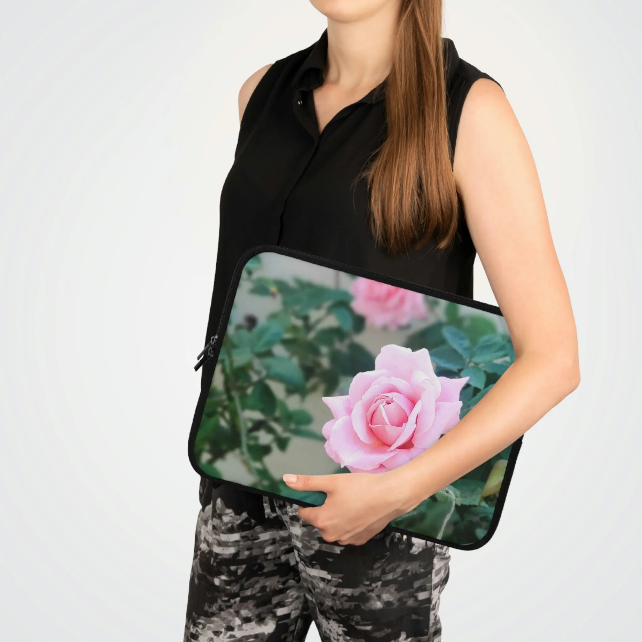 Laptop Sleeve with Focus on a Rose Flower Design 7 Inch 10 Inch 13 Inch 15 Inch 17 Inch