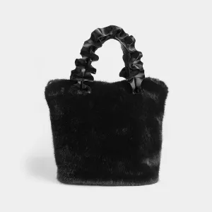 Larsa Faux Fur Wristlet