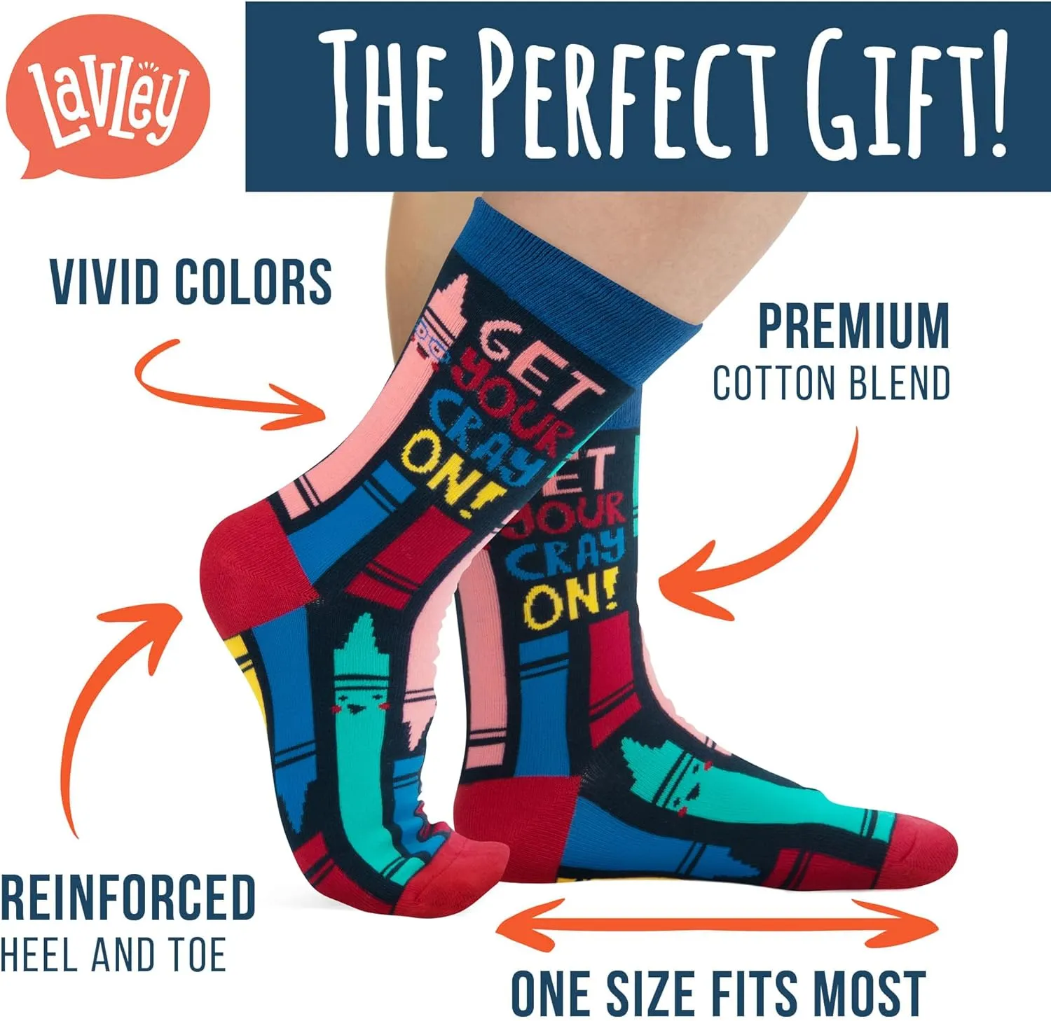 Lavley Gaming Socks - Cool Gifts for Video Gamers and Board Game Players - One Size Fits Most Men, Women, and Teens