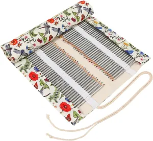 Lbxgap 168 Slot Pencil Roll Wrap Up Pencil Pouches Holder，Travel Drawing Coloring Pencil Roll Organizer for Watercolor Pens or Markers, Pencil Case Organizer for Artist