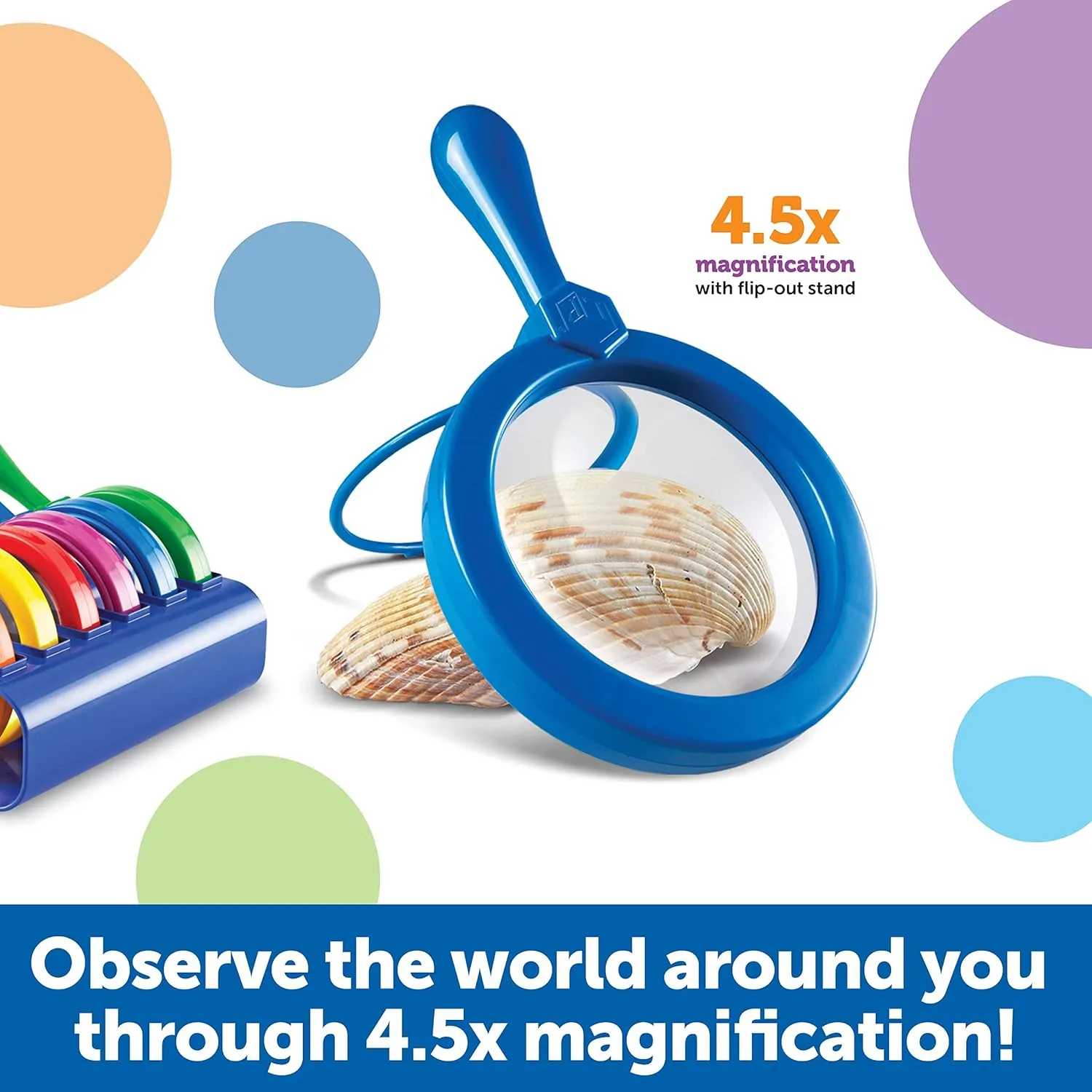 Learning Resources Primary Science Magnifiers (6 Pieces) and Eyedroppers (6 Pieces) Set for Kids