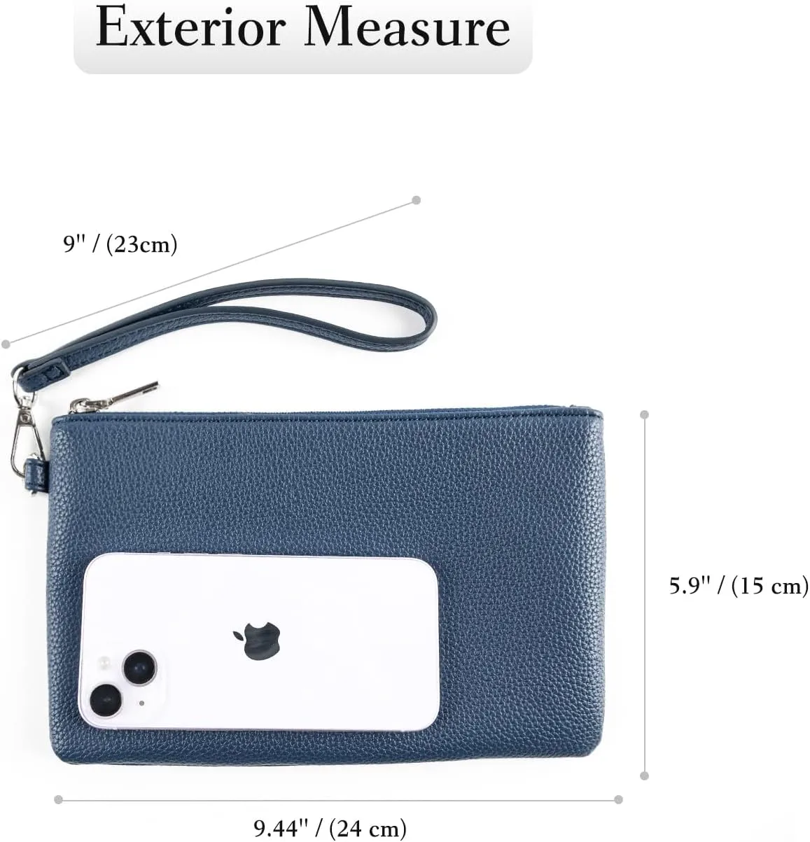 letech  Wristlet Wallet for Women Dual Pouch Wristlet Portable wallet Coin Purse Wristlet Clutch Wallet Purse Credit Card Holder Gifts for Women Ladies Female blue